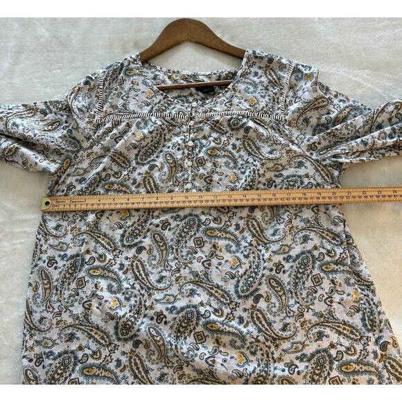 Talbots 3 Shirts LOT Bundle Extra Large 16 Floral Paisley Button Pop Over - Picture 7 of 16
